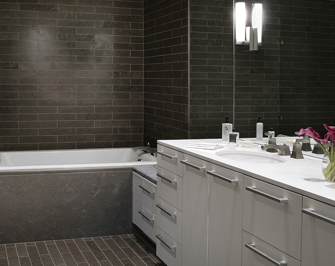 White Modern High Gloss Vanity