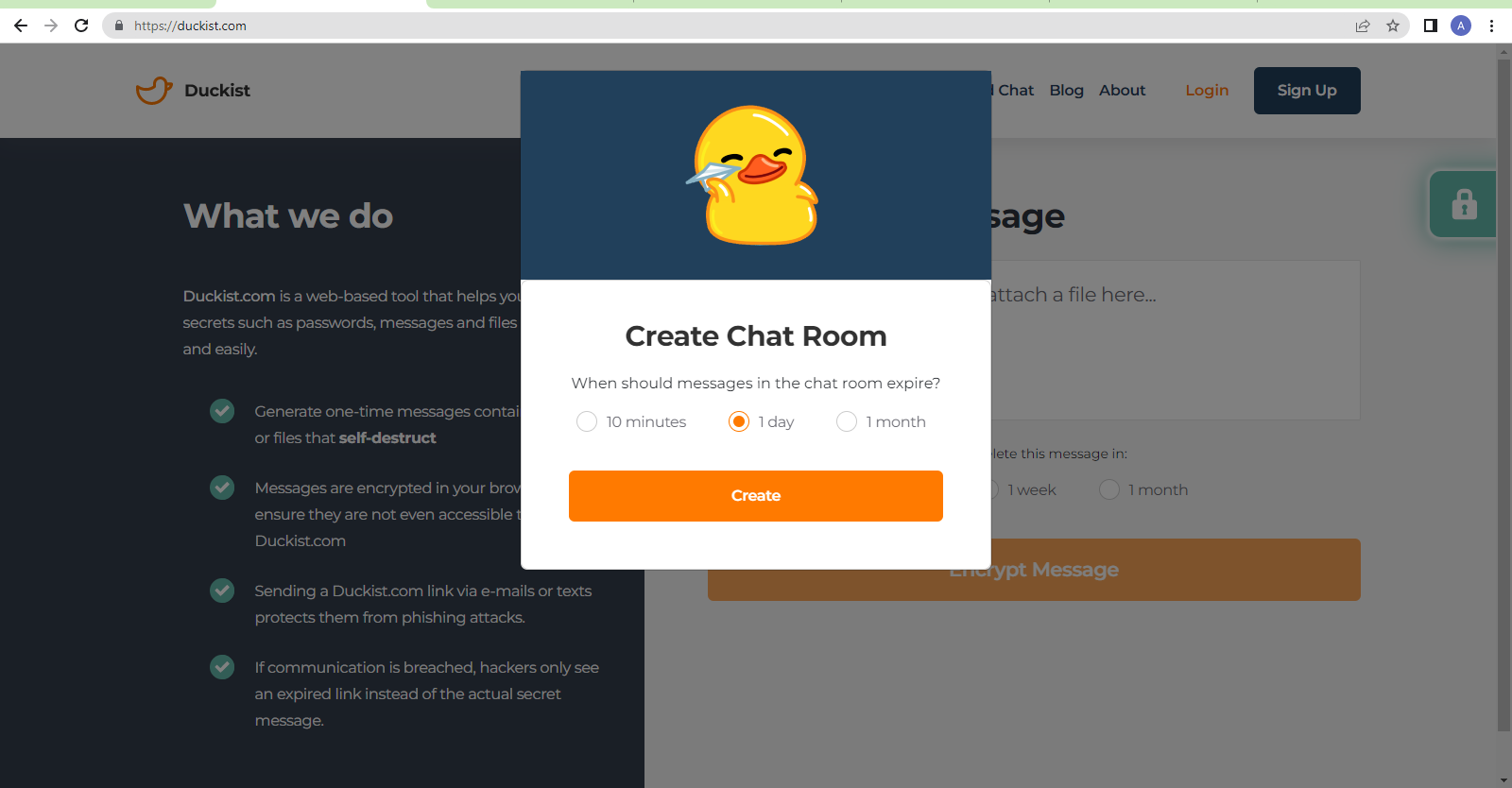 Start An Encrypted Chat