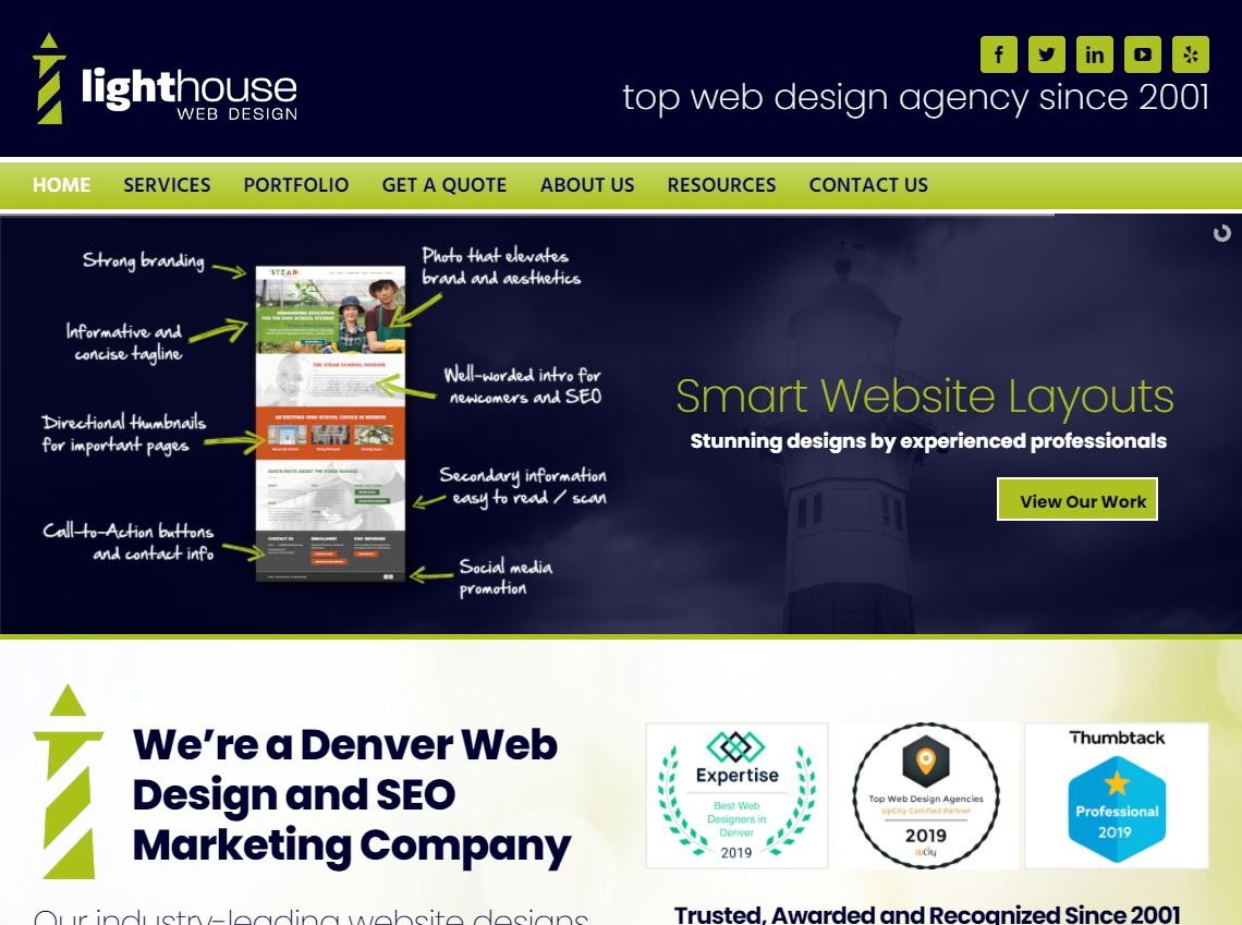 Lighthouse Web Design Image